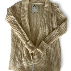Gilly Hicks Beige Cable Knit Cardigan